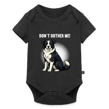 Ne m’embête pas Border Collie Amant - Body à manches courtes Premium Bébé - noir - Devant