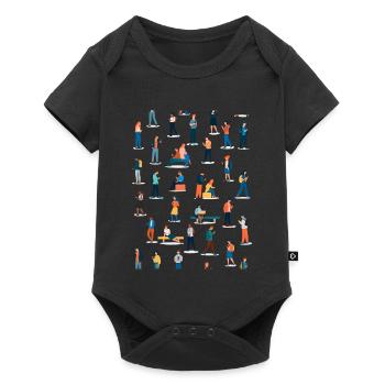 People in Digital Everyday Life - Baby Premium short-sleeve bodysuit - black - Front