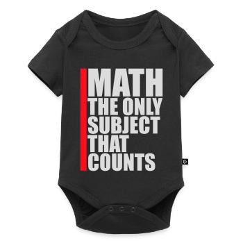 Les mathématiques La seule matière qui compte Nerd Mathe Logo - Body à manches courtes Premium Bébé - noir - Devant