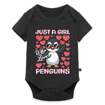 Pingouin mignon - Cadeau pour l’amoureux des manchots - Body à manches courtes Premium Bébé - noir - Devant