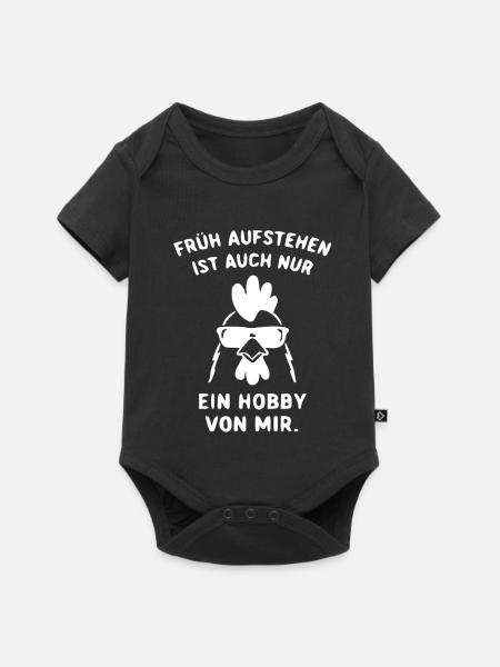 Frühaufstehen Ist Ein Hobby - Baby Premium Kurzarmbody - Schwarz