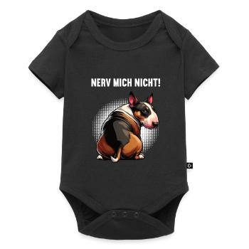 Nerv Mich Nicht Miniatur Bullterrier Bully Bullys - Baby Premium Kurzarmbody - Schwarz - Vorne