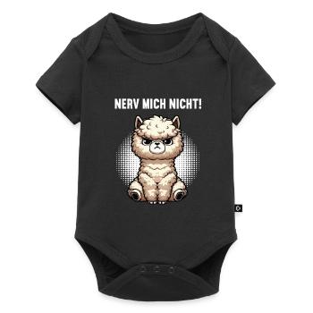 Nerv Mich Nicht Alpaka lama Alpakabesitzer Alpakas - Baby Premium Kurzarmbody - Schwarz - Vorne