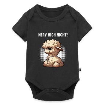 Nerv Mich Nicht Alpaka lama Alpakabesitzer Alpakas - Baby Premium Kurzarmbody - Schwarz - Vorne