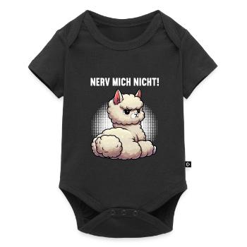 Nerv Mich Nicht Alpaka lama Alpakabesitzer Alpakas - Baby Premium Kurzarmbody - Schwarz - Vorne