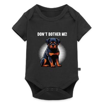 Ne me dérange pas, propriétaire de rottweiler - Body à manches courtes Premium Bébé - noir - Devant