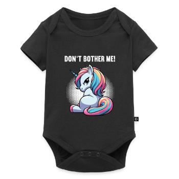 Ne me dérange pas, unicornes licornes fan de licornes - Body à manches courtes Premium Bébé - noir - Devant