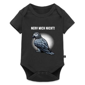 Nerv Mich Nicht Graupapagei Graupapageie Papagei - Baby Premium Kurzarmbody - Schwarz - Vorne