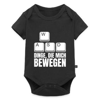 WASD Dinge Die Mich Bewegen - Baby Premium Kurzarmbody - Schwarz - Vorne