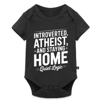 Athée introverti Quiet Logic Tee - Body à manches courtes Premium Bébé - noir - Devant