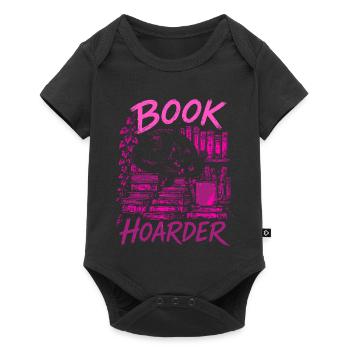 Book Hoarder Cat – Pink Book Love - Baby Premium short-sleeve bodysuit - black - Front
