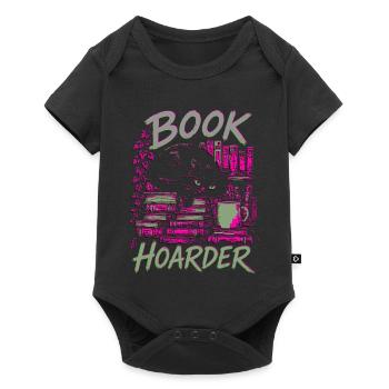 Collectionneur de livres Horde de Chat Couleurs néon - Body à manches courtes Premium Bébé - noir - Devant