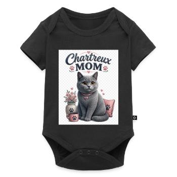 Charteux Mom Gray Cat Love - Baby Premium short-sleeve bodysuit - black - Front