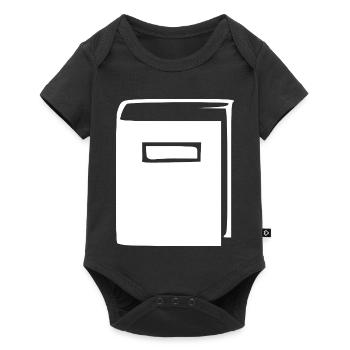 Weißes Buch - Baby Premium Kurzarmbody - Schwarz - Vorne