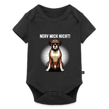 Nerv Mich Nicht Boxer Boxerhalter Boxerbesitzer - Baby Premium Kurzarmbody - Schwarz - Vorne
