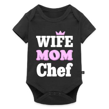 Wife Mom Chef - Design statement pour les mamans - Body à manches courtes Premium Bébé - noir - Devant