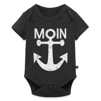 Moin-_Anker - Baby Premium Kurzarmbody - Schwarz - Vorne