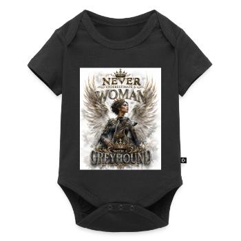 Woman_and_Greyhound - Baby Premium Kurzarmbody - Schwarz - Vorne