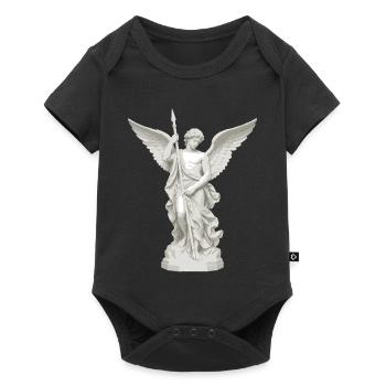 Winged Angel with Spear Illustration - Baby Premium short-sleeve bodysuit - black - Front