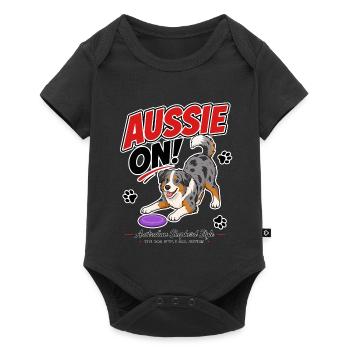 Aussie On! Australian Shepherd - Baby Premium short-sleeve bodysuit - black - Front