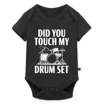 Hast du mein Trommelset angefasst - Baby Premium Kurzarmbody - Schwarz - Vorne
