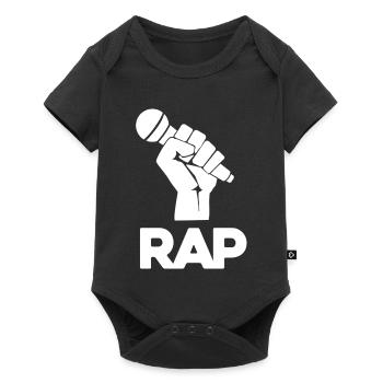 Rap Mic Silhouette - Baby Premium short-sleeve bodysuit - black - Front