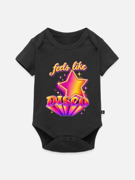 Fühlt sich wie Disko an - Baby Premium Kurzarmbody - Schwarz