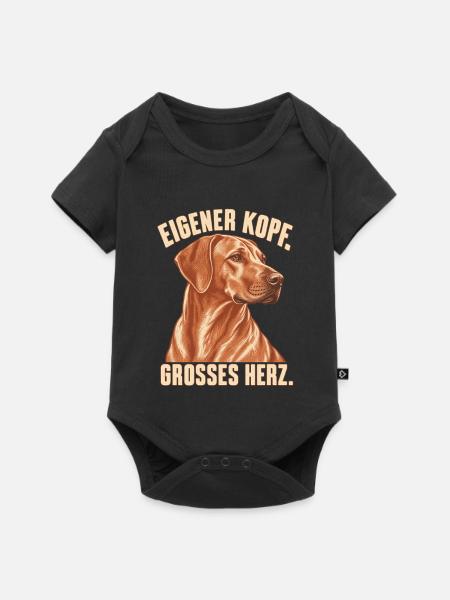 Ridgeback – Eigener Kopf. Großes Herz. - Baby Premium Kurzarmbody - Schwarz