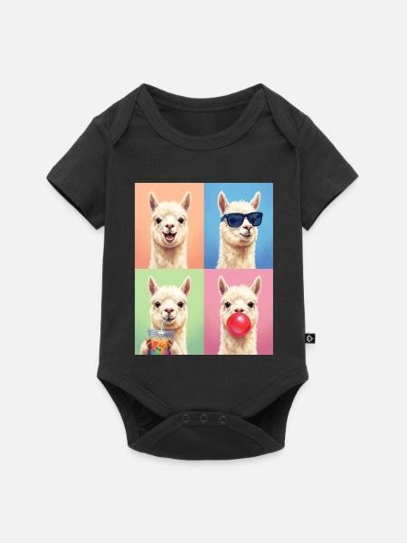 Alpakas Alpaka - Baby Premium Kurzarmbody - Schwarz