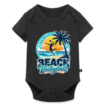 Beach Volleyball Paradise – Summer & Beach Vibes - Baby Premium Kurzarmbody - Schwarz - Vorne
