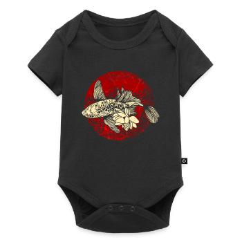 Koi fish Japan art - Baby Premium short-sleeve bodysuit - black - Front