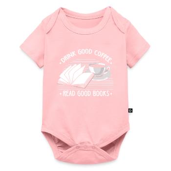 Book Fan Gift Books Coffee - Baby Premium short-sleeve bodysuit - rose - Front