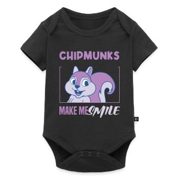 Chipmunks Smile Cute Forest Animal Nature - Baby Premium short-sleeve bodysuit - black - Front