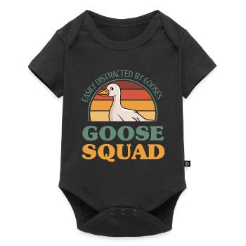 Goose Squad Cute Geese Bird Nature Wildlife - Baby Premium short-sleeve bodysuit - black - Front