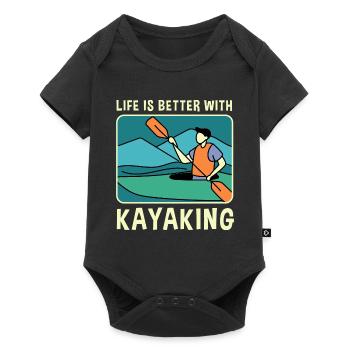 Life With Kayaking Paddling Water Sports Kayak - Baby Premium short-sleeve bodysuit - black - Front