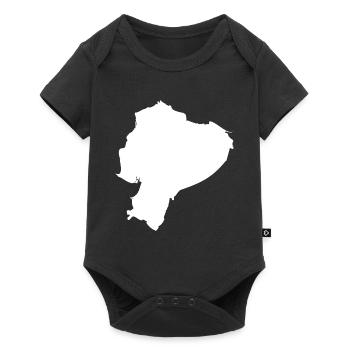 Drapeau de la carte de l'Équateur - Body à manches courtes Premium Bébé - noir - Devant