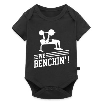 Wen Benchin Ironic Quote Powerlifter Gym - Baby Premium short-sleeve bodysuit - black - Front