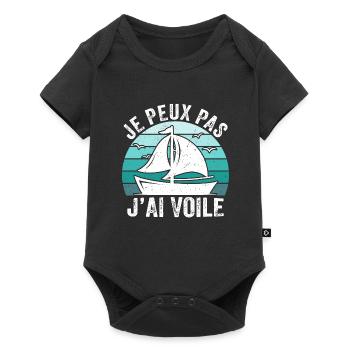 j'peux pas j'ai voile - Body à manches courtes Premium Bébé - noir - Devant