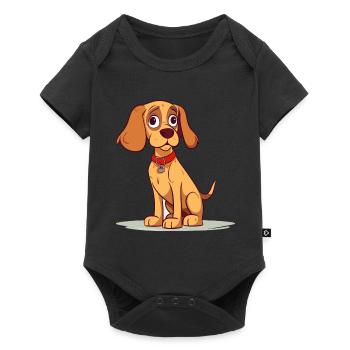 Cute dog design for dog owners - Baby Premium short-sleeve bodysuit - black - Front