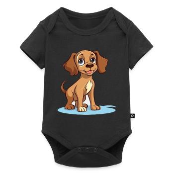Cute dog design for dog owners - Baby Premium short-sleeve bodysuit - black - Front