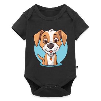 Cute dog design for dog owners - Baby Premium short-sleeve bodysuit - black - Front