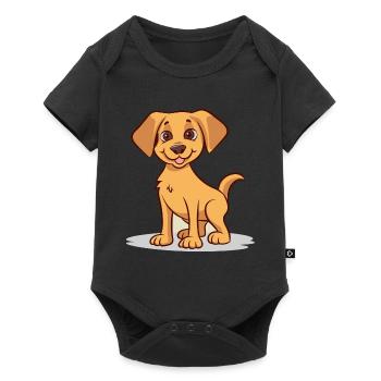 Cute dog design for dog owners - Baby Premium short-sleeve bodysuit - black - Front