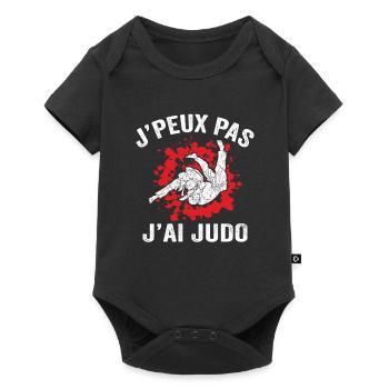 je peux pas j'ai judo - Body à manches courtes Premium Bébé - noir - Devant