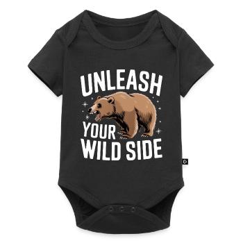 Bear Grizzly Bear Brown Bear Bear - Baby Premium short-sleeve bodysuit - black - Front