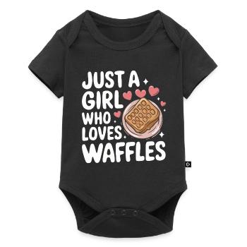 Waffles Breakfast Sweets - Baby Premium short-sleeve bodysuit - black - Front