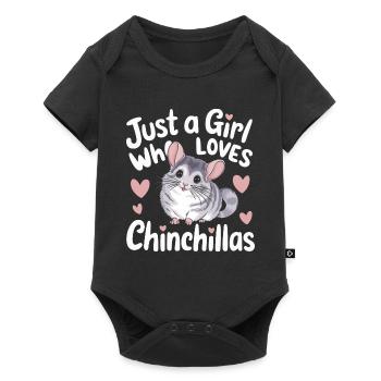 Chinchilla Chinchillas Mouse - Baby Premium short-sleeve bodysuit - black - Front