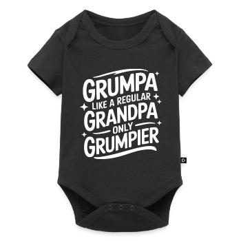 Papy Grand-père Famille Fête des pères - Body à manches courtes Premium Bébé - noir - Devant