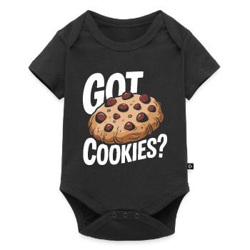 Cookies Cookie Keks Kekse Schokolade - Baby Premium Kurzarmbody - Schwarz - Vorne