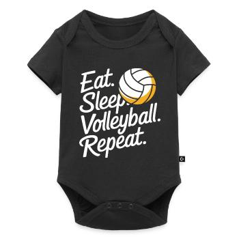 Joueurs de volley-ball Joueurs de beach-volley - Body à manches courtes Premium Bébé - noir - Devant