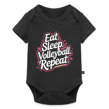 Joueurs de volley-ball Joueurs de beach-volley - Body à manches courtes Premium Bébé - noir - Devant